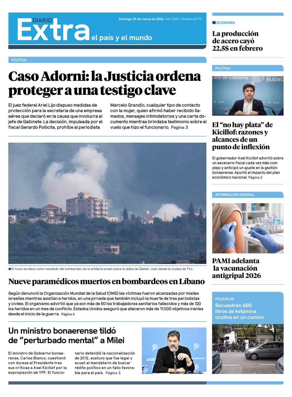Tapa Diario Extra 29-03