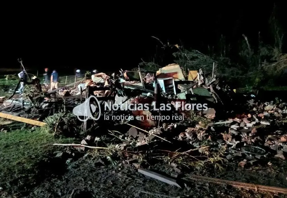 La vivienda quedó completamente destruida.