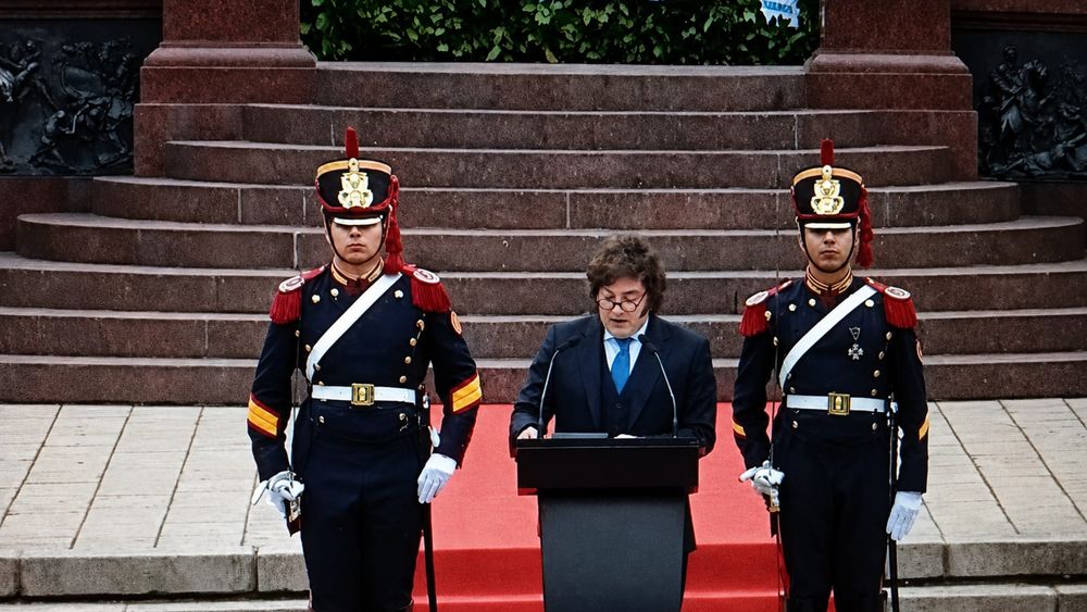 El presidente, Javier MIlei, encabezó el acto en homenaje al General San Martín, en el aniversario de su muerte.