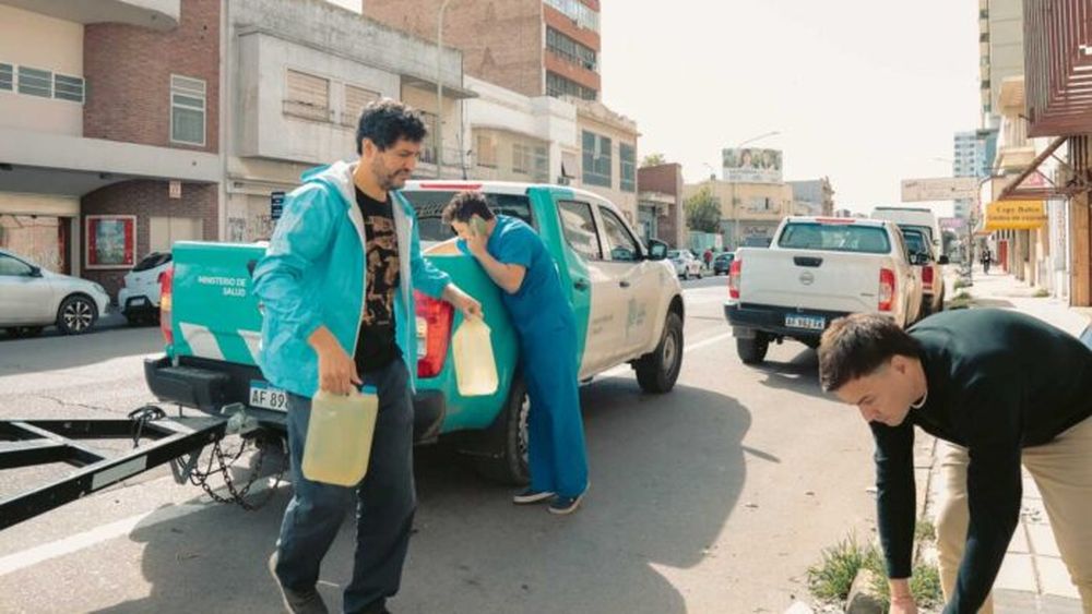 Operativo del ministerio de Salud bonaerense tras el temporal en Bahía Blanca.