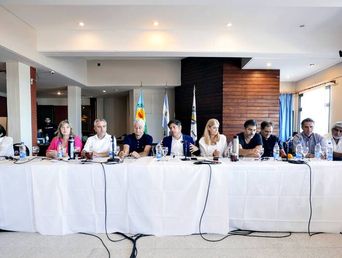 Kicilof, en la reunión del MDF en 2025. Kicilof, en la reunión del MDF en 2025.