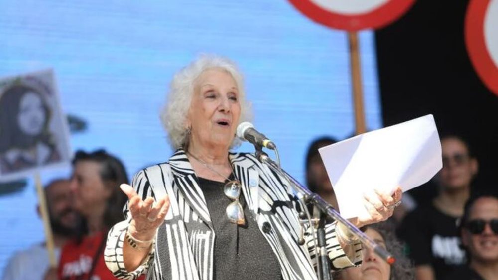 La titular de Abuelas de Plaza de Mayo, Estela de Carlotto.