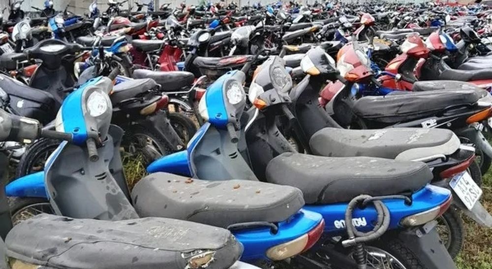 En Junín, más de 1.500 motos van camino a ser chatarra.