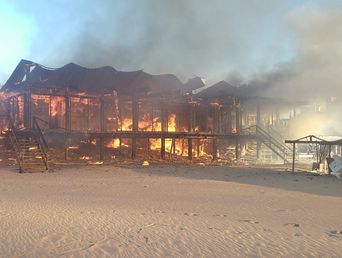 Balneario destruido en Villa Gesell. Balneario destruido en Villa Gesell.