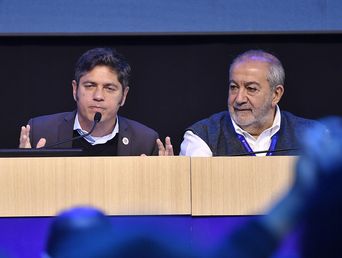 Axel Kicillof junto a Héctor Daer.&nbsp;