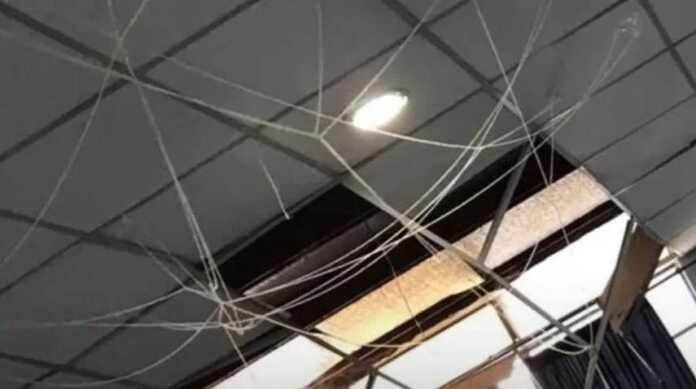 El cielorraso derrumbado. (Radio Más)