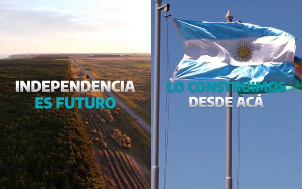 La frase que aparece en el final del video. (X @Kicillofok)