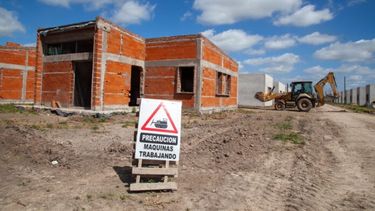 Las viviendas en construcción en Guernica.