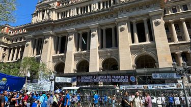 La movilización de la CGT frente a tribunales.&nbsp;