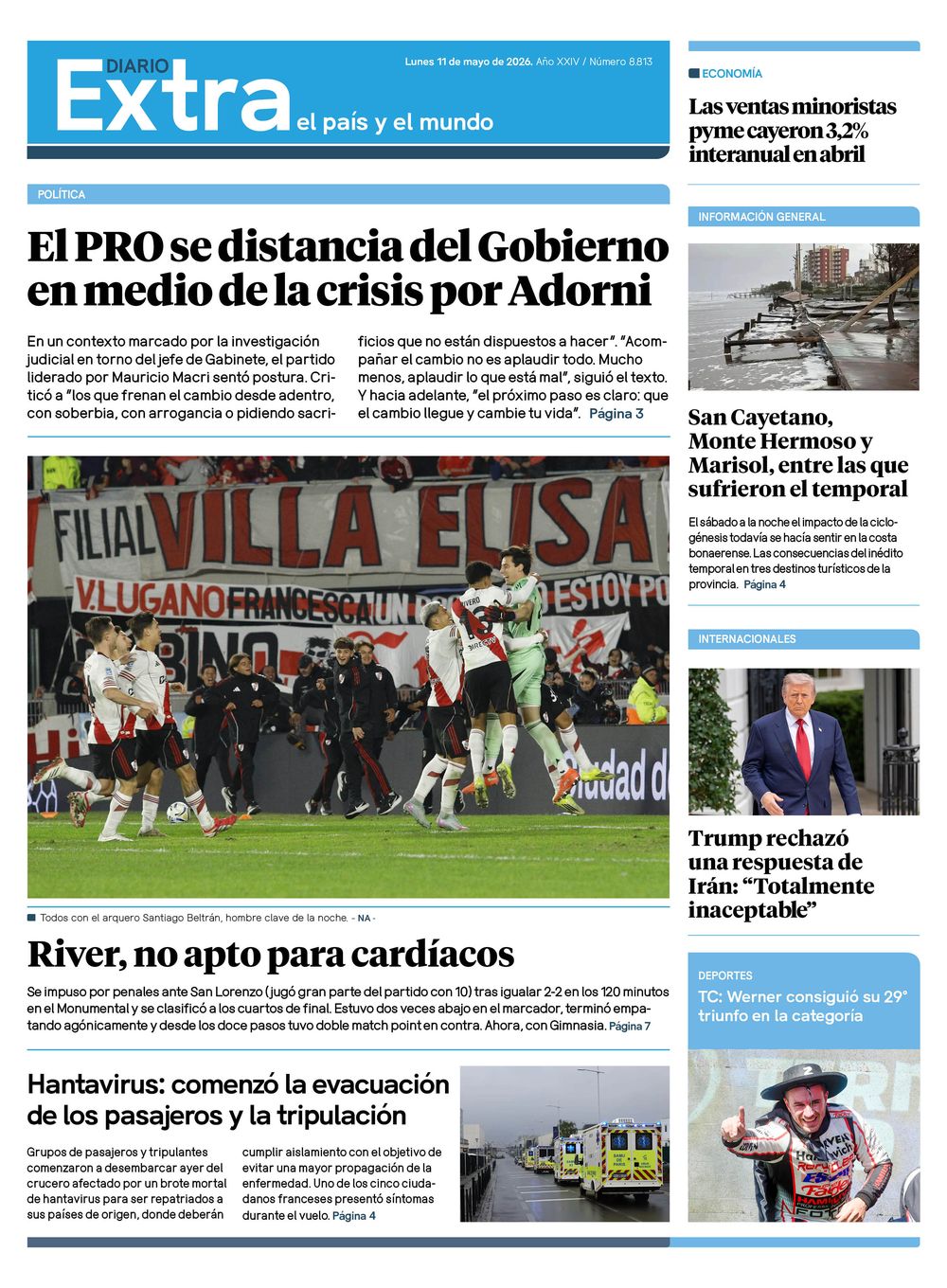 Tapa Diario Extra 11-05