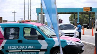 Un control de tránsito en una ruta bonaerense.