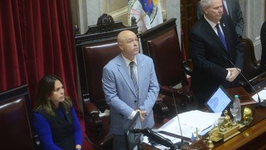 Bartolome Abdala en un tramo de la sesión en la que ejerció la presidencia de la Cámara.&nbsp;