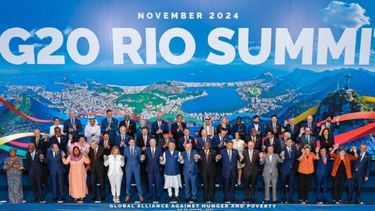 Foto de cierre de la Cumbre del G-20, sin la presencia de Javier Milei.