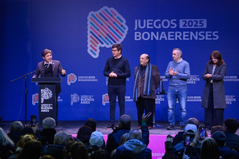 El gobernador Axel Kicillof en la apertura de los Juegos Bonaerenses 2025.