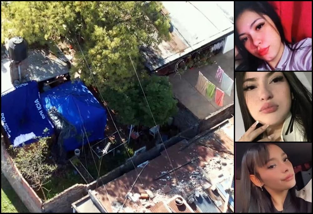 Vista de la casa en la que fueron hallados los cuerpos de Morena, Breda y Lara, en Florencio Varela.&nbsp;
