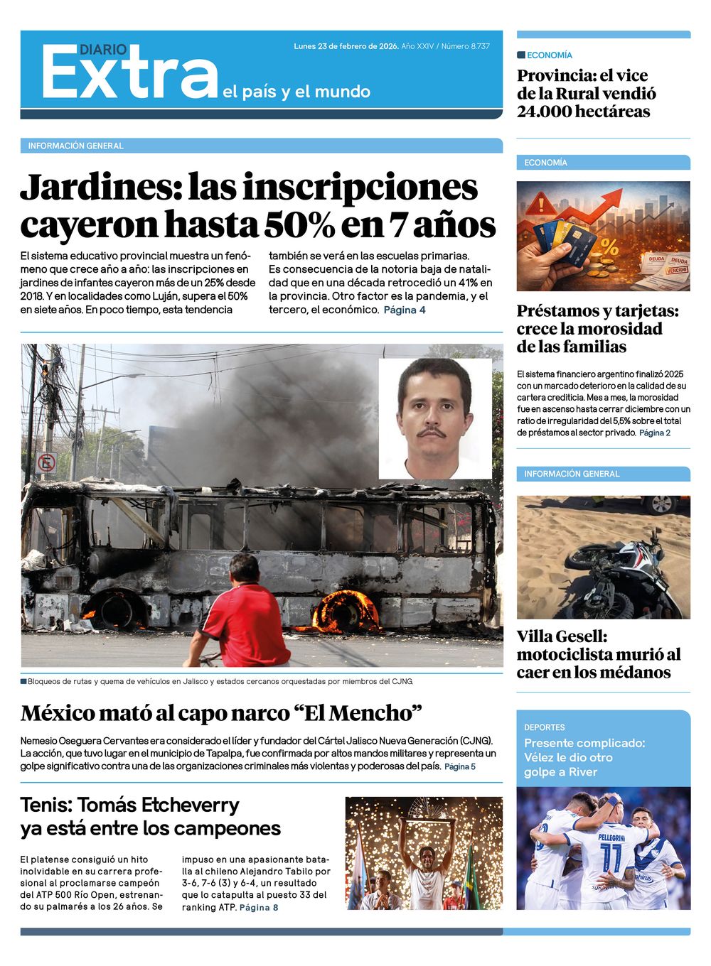 tapa diario ectra - 23-02