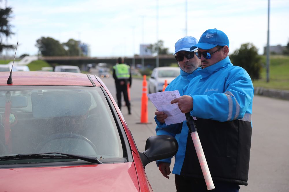 Un control de tránsito en una ruta bonaerense.&nbsp;