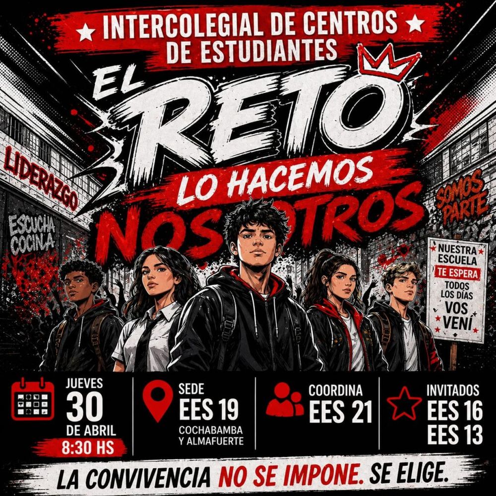El flyer de la convocatoria.