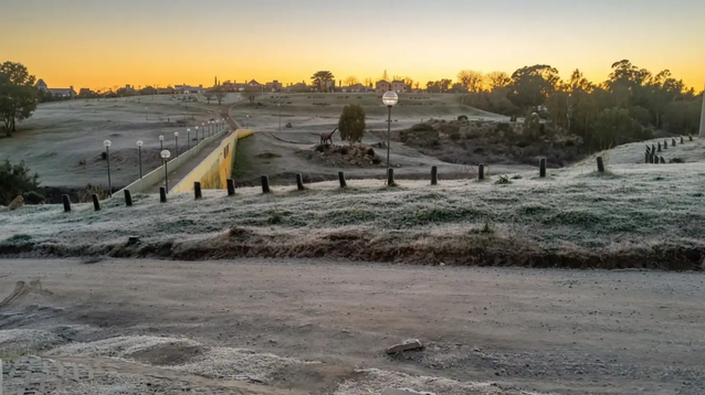 Una postal que dejó el frío en Tandil.