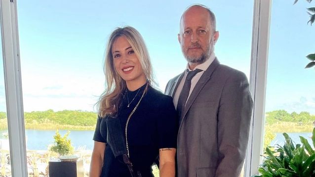 Martín Insaurralde junto a Jésica Cirio.&nbsp;