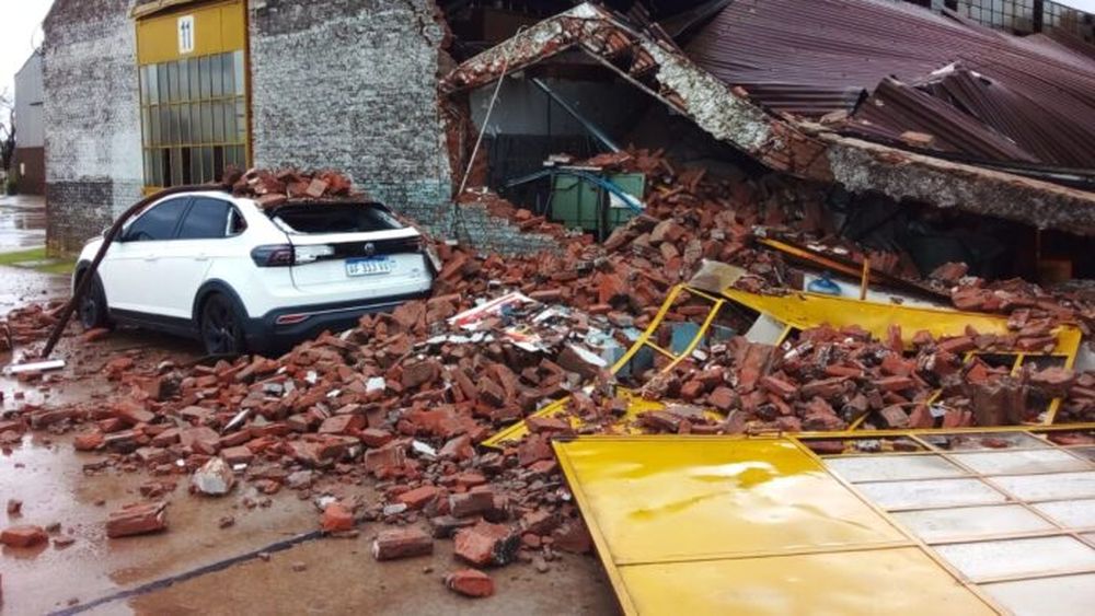 La tormenta golpeó a 9 de Julio.