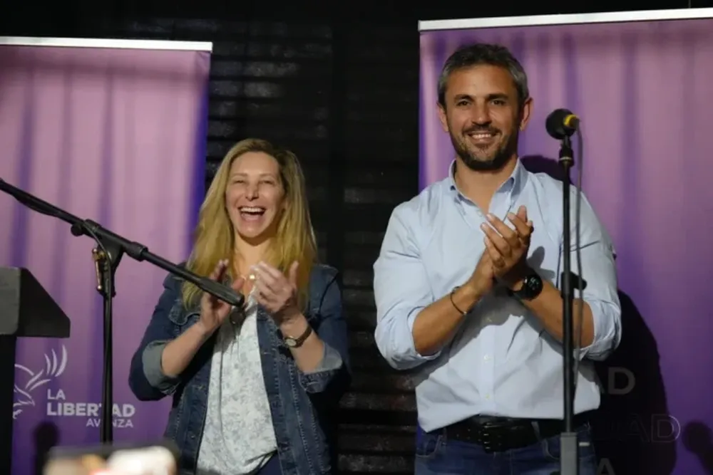 Karina Milei y Martín Menem en Santiago del Estero. (Foto; El Liberal)