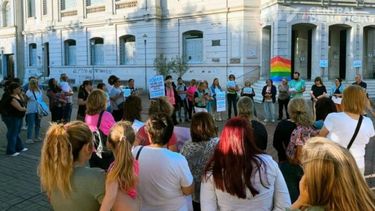 La protesta de los autoconvocados en Olavarría.