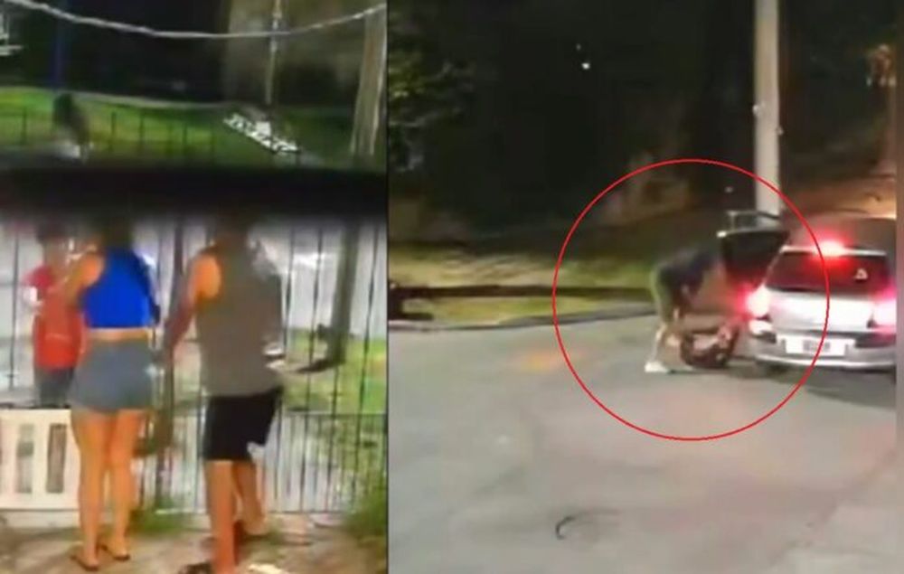 El momento del robo en una imagen de una cámara.