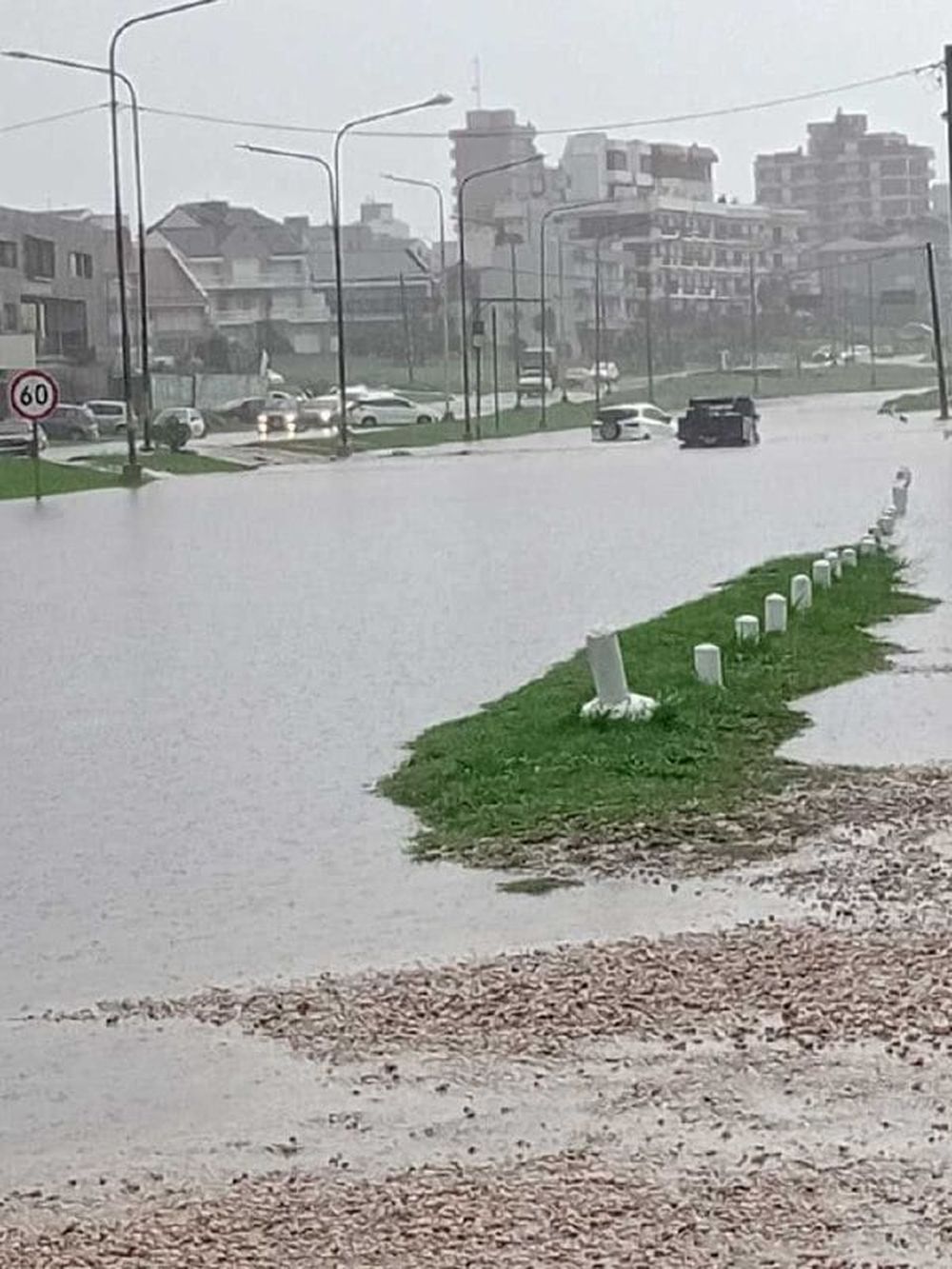 La lluvia torrencial que azot&oacute; esta tarde a la ciudad de Mar del Plata.&nbsp;