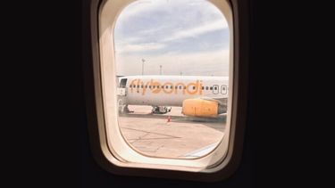 Un avión de la empresa Flybondi.