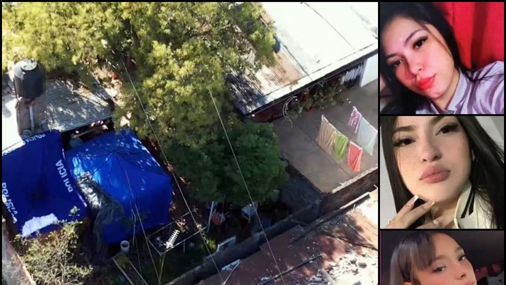 Vista de la casa en la que fueron hallados los cuerpos de Morena, Breda y Lara, en Florencio Varela.&nbsp;