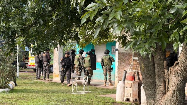 El Grupo Halcón en acción en Rauch.