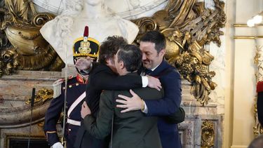 Presti, Milei y Petri.&nbsp;