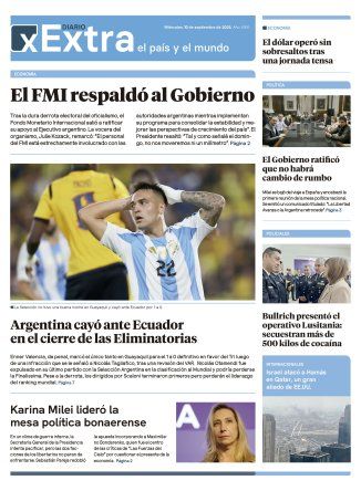 Tapa Diario Extra - 10-09