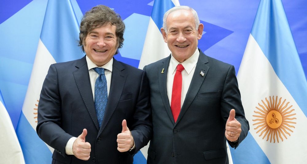 El presidente Javier Miley y el premier Benjamin Netanyahu.