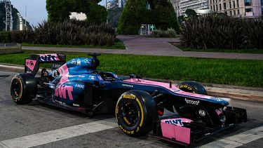 El Lotus E20 de Alpine con el que Franco Colapinto hará la exhibición.