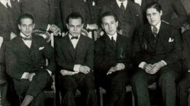 Los “locos de la azotea”: Luis Romero Carranza, César Guerrico, Miguel Mujica y Enrique Susini .