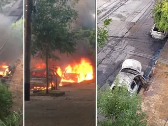 Coches incendiados: varios hechos de igual tenor se sucedieron en los últimos días en La Plata. (Foto archivo)