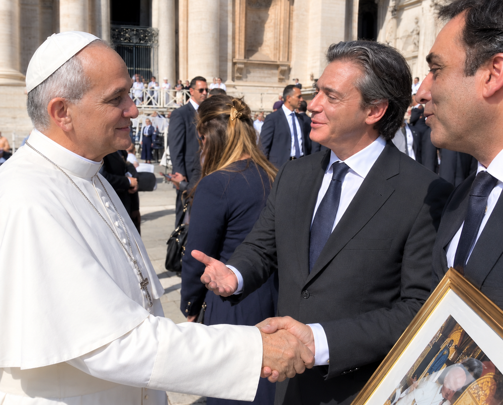 El intendente de Luján, Leonardo Boto, saludó al papa León XIV en la tradicional audiencia de los miércoles que se realiza en la Plaza de San Pedro, en el Vaticano.&nbsp;