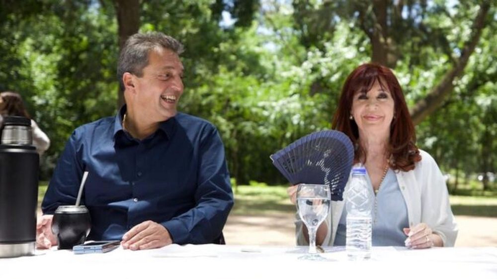 Sergio Massa junto a Cristina Fernández.