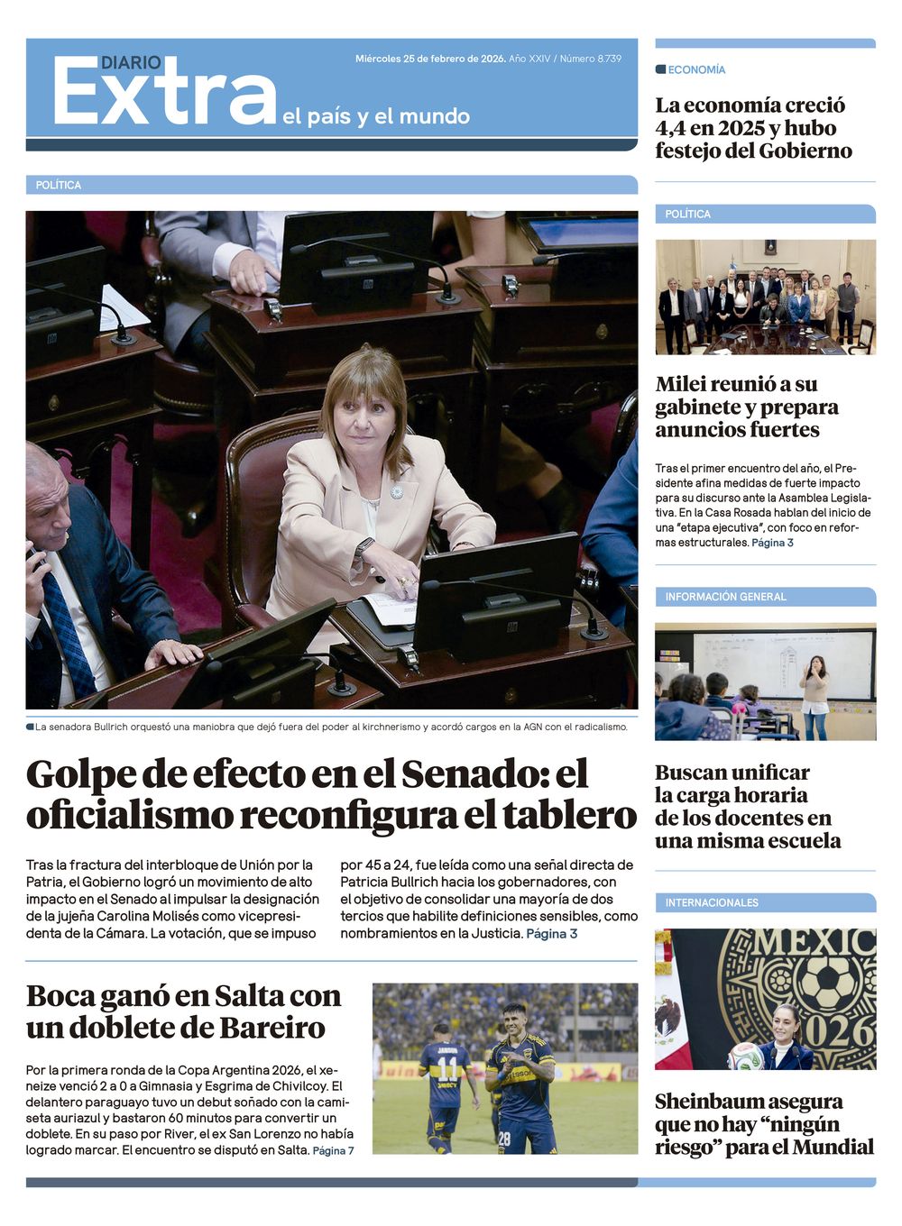 Tapa Diario Extra - 25-02