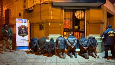 Parte de la banda de boqueteros detenidos en Baradero.&nbsp;