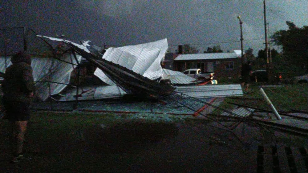 Uno de los techos volados en Urdampilleta.