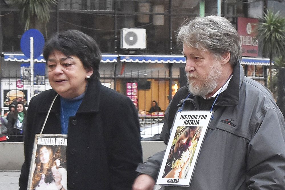Laura Calampuca y Gustavo Melmann, los padres de Natalia Melmann.
