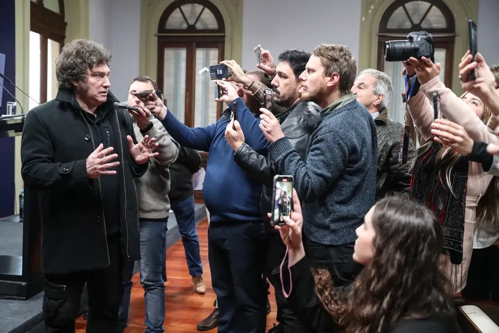 Periodistas acreditados en Casa Rosada.