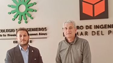 Diarios Bonaerenses | Joaquín Negri y Gustavo Barrera. (Facebook Colegio de Ingenieros – Distrito II)