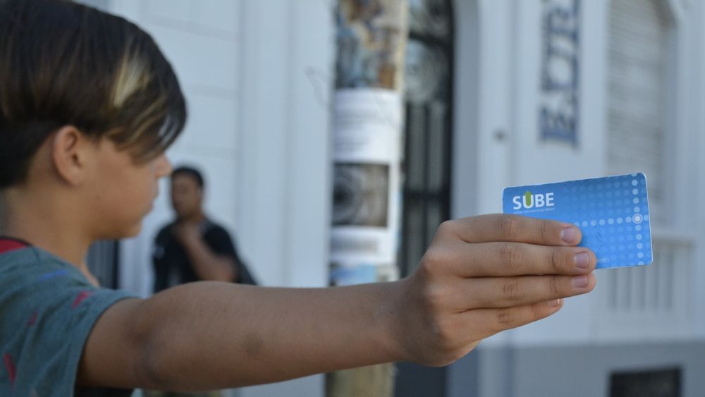 Un estudiante con la SUBE.&nbsp;