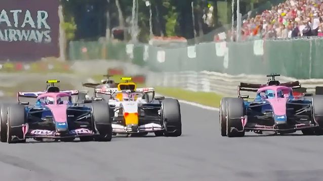 Franco Colapinto vio el hueco y aceleró, para superar a Gasly y Lawson en Bélgica.