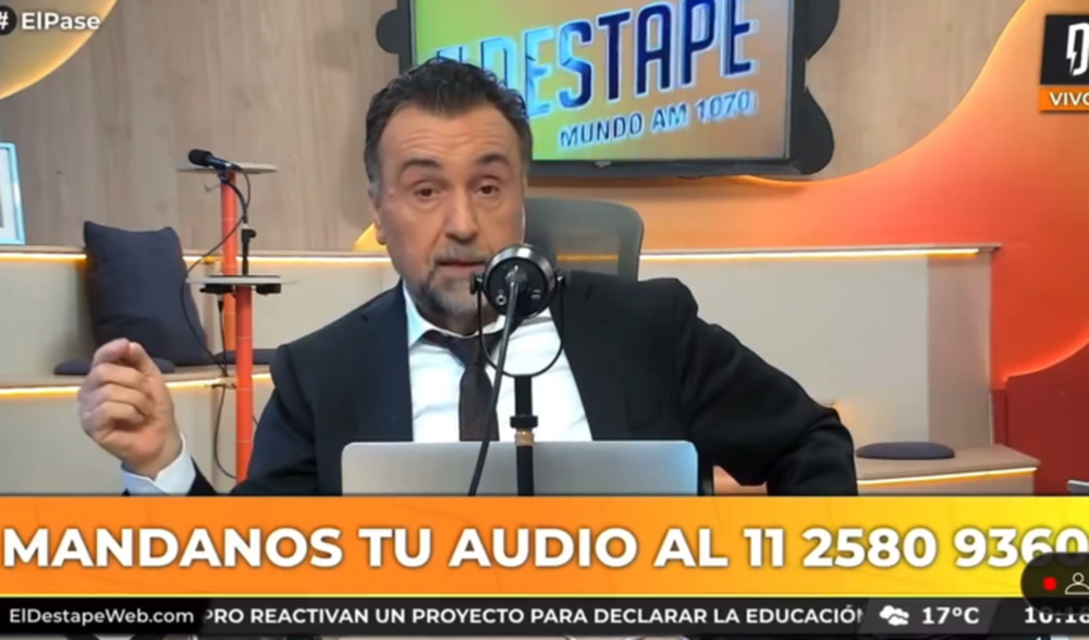 El periodista Roberto Navarro en El Destape.