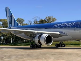 Las naves de Aerolíneas Argentinas se ponen la 10 de Leo. Las naves de Aerolíneas Argentinas se ponen la 10 de Leo.